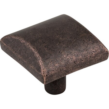 1-1/8 Overall Length Distressed Oil Rubbed Bronze Square Glendale Cabinet Knob